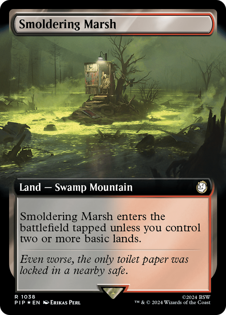 Smoldering Marsh (Extended Art) (Surge Foil) [Fallout] | Good Games Cannington