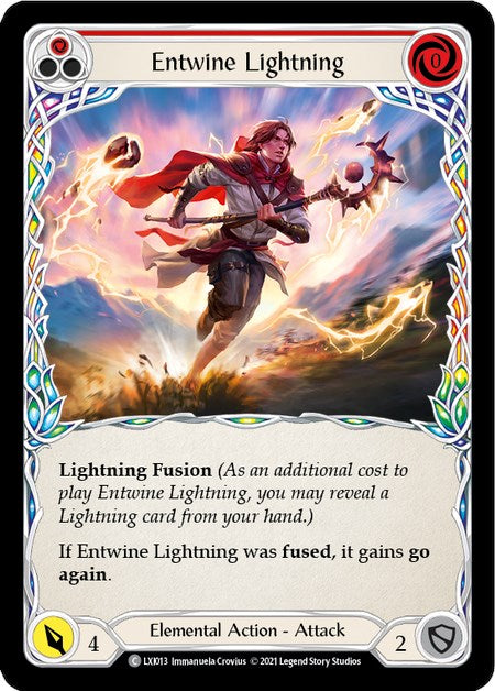 Entwine Lightning (Red) [LXI013] (Tales of Aria Lexi Blitz Deck)  1st Edition Normal | Good Games Cannington