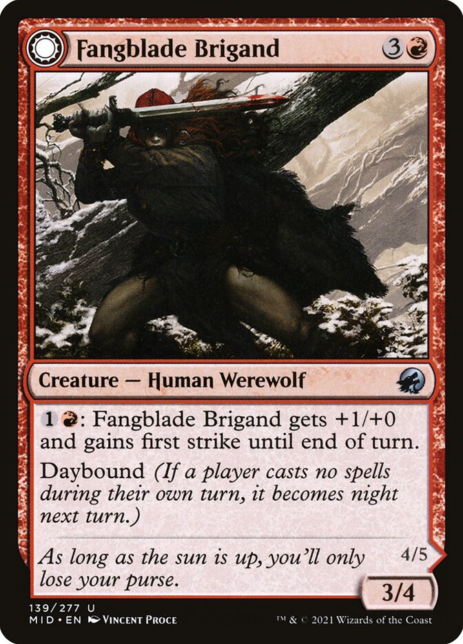 Fangblade Brigand // Fangblade Eviscerator 139 (Innistrad: Midnight Hunt)  | Good Games Cannington