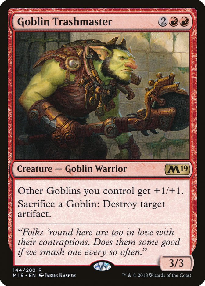 Goblin Trashmaster 144 (Core Set 2019)  | Good Games Cannington
