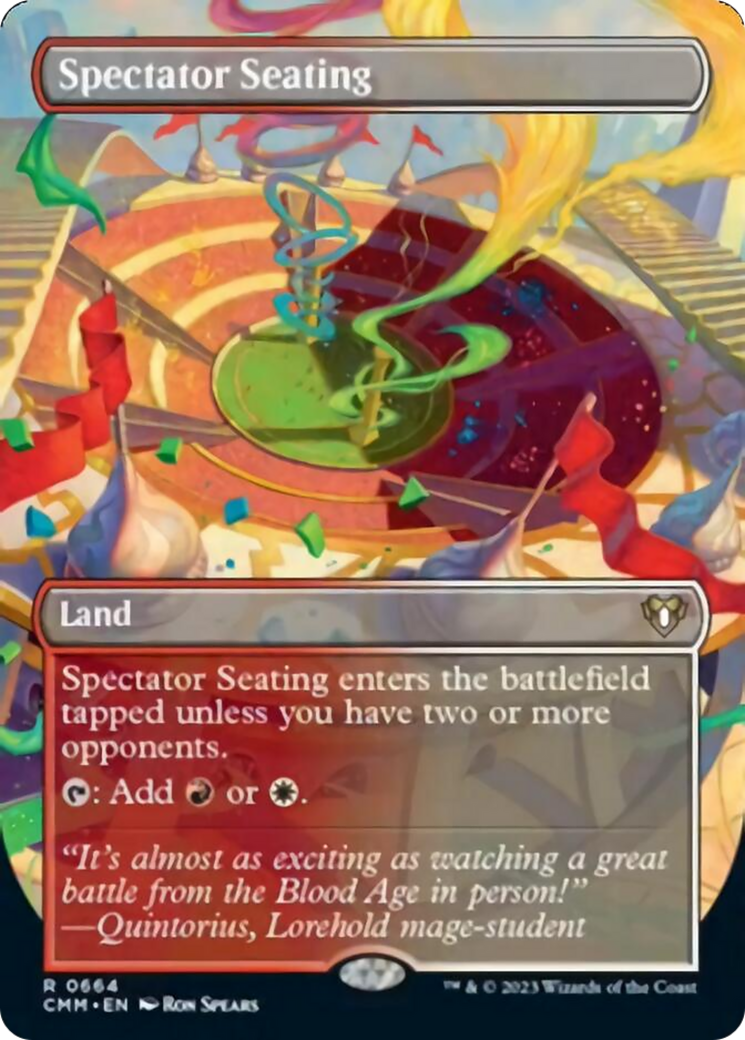Spectator Seating (Borderless Alternate Art) [Commander Masters] | Good Games Cannington
