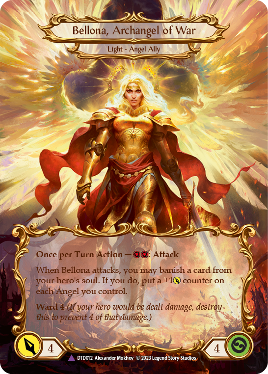 Figment of War // Bellona, Archangel of War (Marvel) [DTD012] (Dusk Till Dawn)  Cold Foil | Good Games Cannington