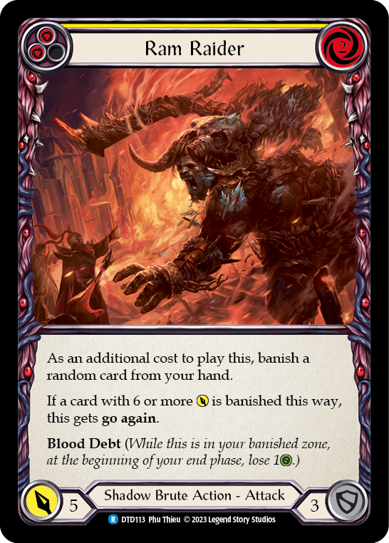 Ram Raider (Yellow) [DTD113] (Dusk Till Dawn)  Rainbow Foil | Good Games Cannington