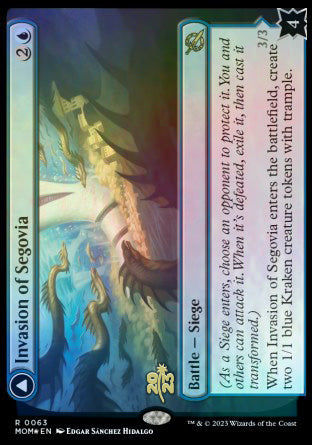 Invasion of Segovia // Caetus, Sea Tyrant of Segovia [March of the Machine Prerelease Promos] | Good Games Cannington