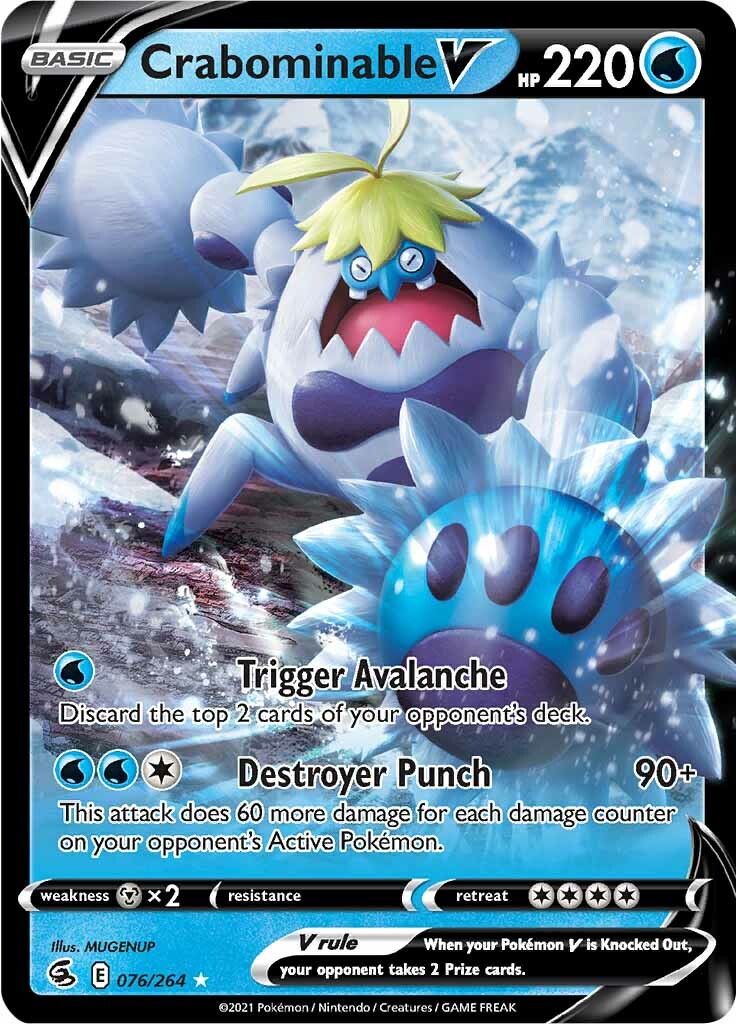 Crabominable V (076/264) [Sword & Shield: Fusion Strike] | Good Games Cannington
