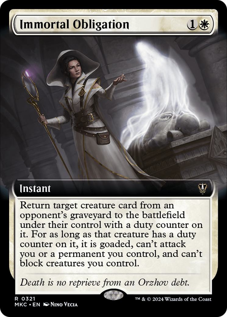 Immortal Obligation (Extended Art) [Murders at Karlov Manor Commander] | Good Games Cannington