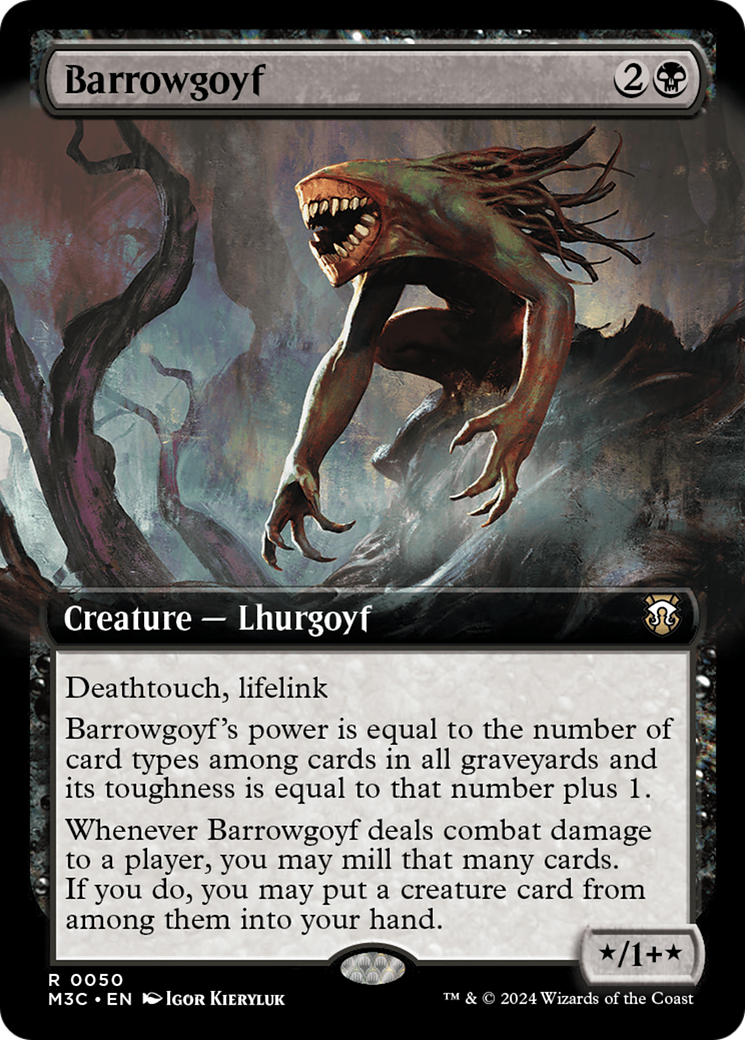 Barrowgoyf (Extended Art) (Ripple Foil) [Modern Horizons 3 Commander] | Good Games Cannington