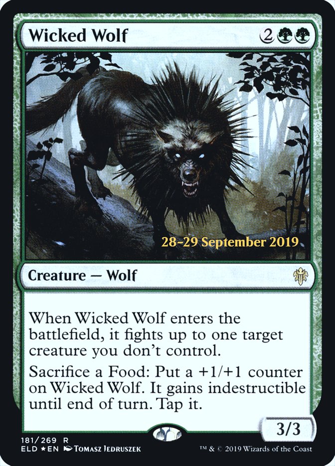 Wicked Wolf [Throne of Eldraine Prerelease Promos] | Good Games Cannington