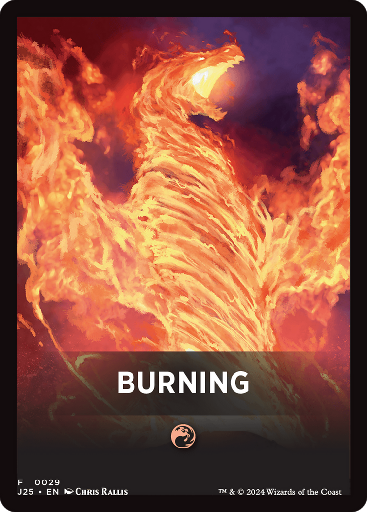 Burning Theme Card [Foundations Jumpstart Front Cards] | Good Games Cannington