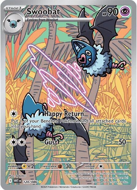 Swoobat 120/086 (SV: White Flare)  - Holofoil | Good Games Cannington