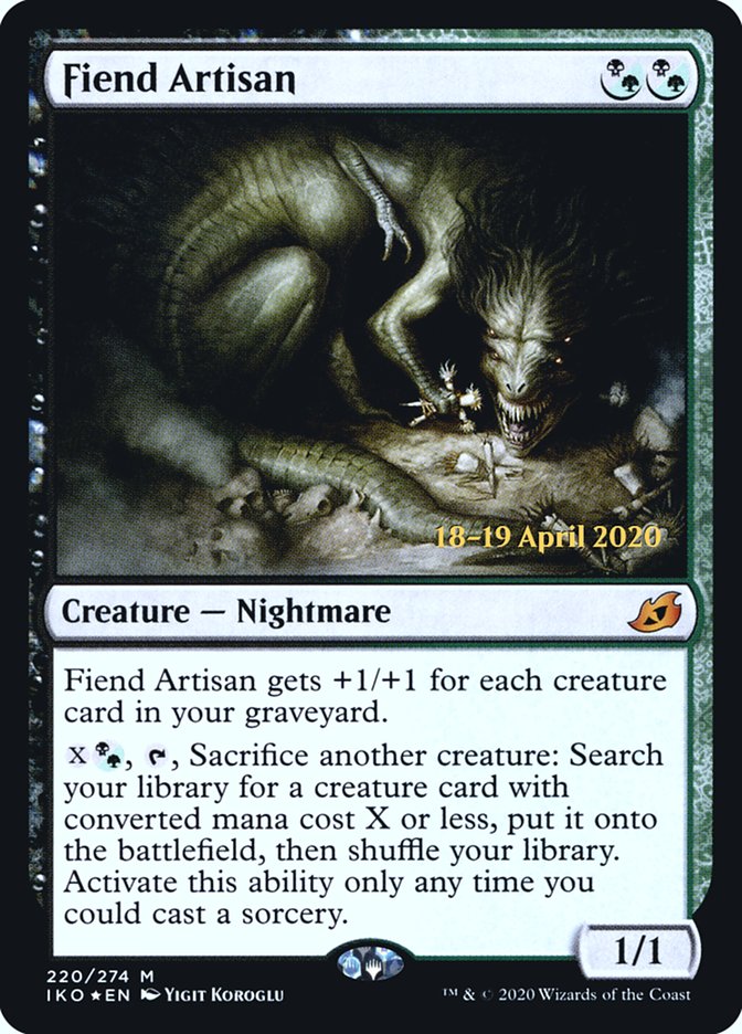 Fiend Artisan [Ikoria: Lair of Behemoths Prerelease Promos] | Good Games Cannington