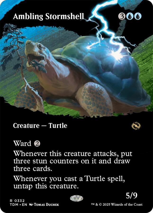 Ambling Stormshell Borderless 332 (Tarkir: Dragonstorm)  - Foil | Good Games Cannington
