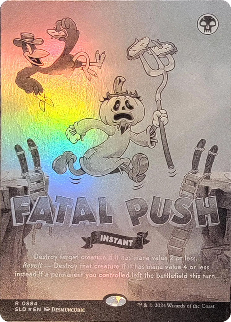 Fatal Push (0884) (Black & White Foil) [Secret Lair Drop Series] | Good Games Cannington