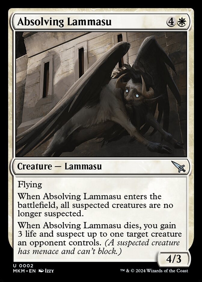 Absolving Lammasu 2/286 (Murders at Karlov Manor)  | Good Games Cannington