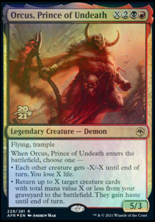 Orcus, Prince of Undeath [Dungeons & Dragons: Adventures in the Forgotten Realms Prerelease Promos] | Good Games Cannington