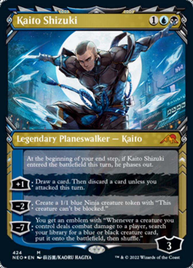 Kaito Shizuki (Showcase) (Foil Etched) [Kamigawa: Neon Dynasty] | Good Games Cannington