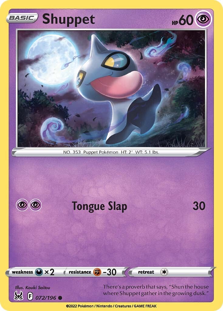 Shuppet (072/196) [Sword & Shield: Lost Origin] | Good Games Cannington