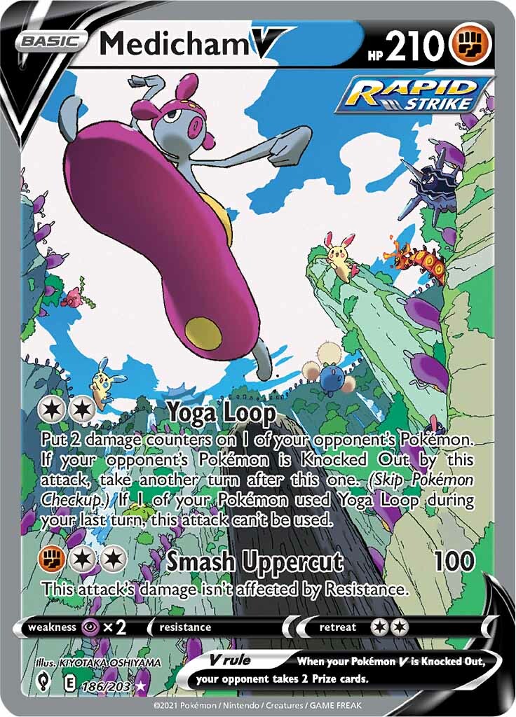 Medicham V (186/203) [Sword & Shield: Evolving Skies] | Good Games Cannington