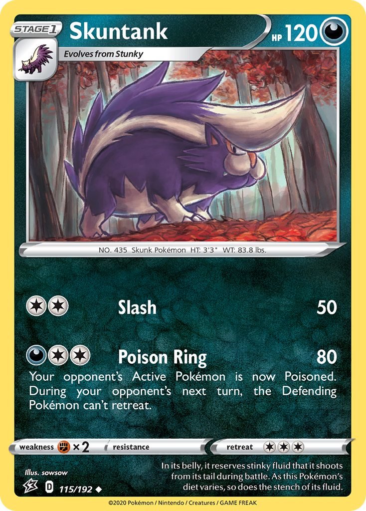 Skuntank (115/192) [Sword & Shield: Rebel Clash] | Good Games Cannington