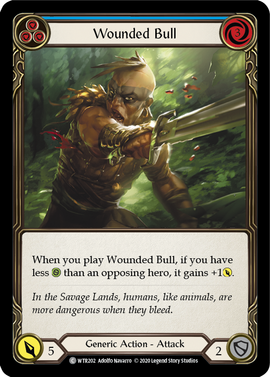 Wounded Bull (Blue) [U-WTR202] (Welcome to Rathe Unlimited)  Unlimited Rainbow Foil | Good Games Cannington