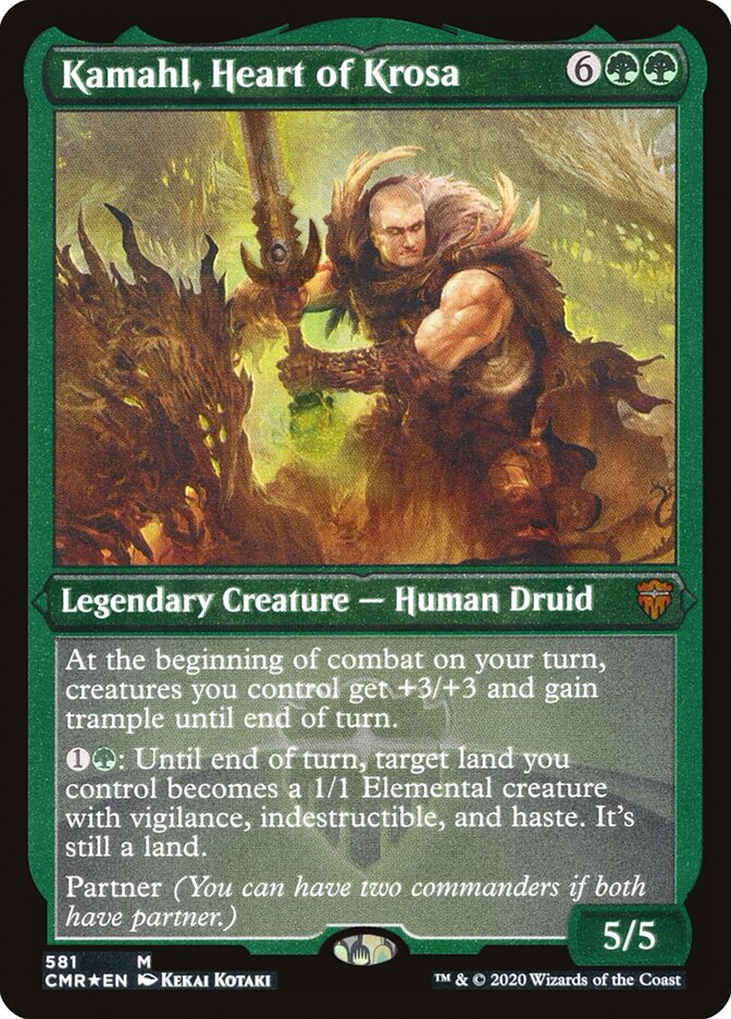 Kamahl, Heart of Krosa (Etched) [Commander Legends] | Good Games Cannington
