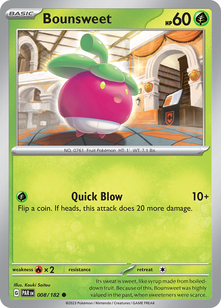 Bounsweet (008/182) [Scarlet & Violet: Paradox Rift] | Good Games Cannington