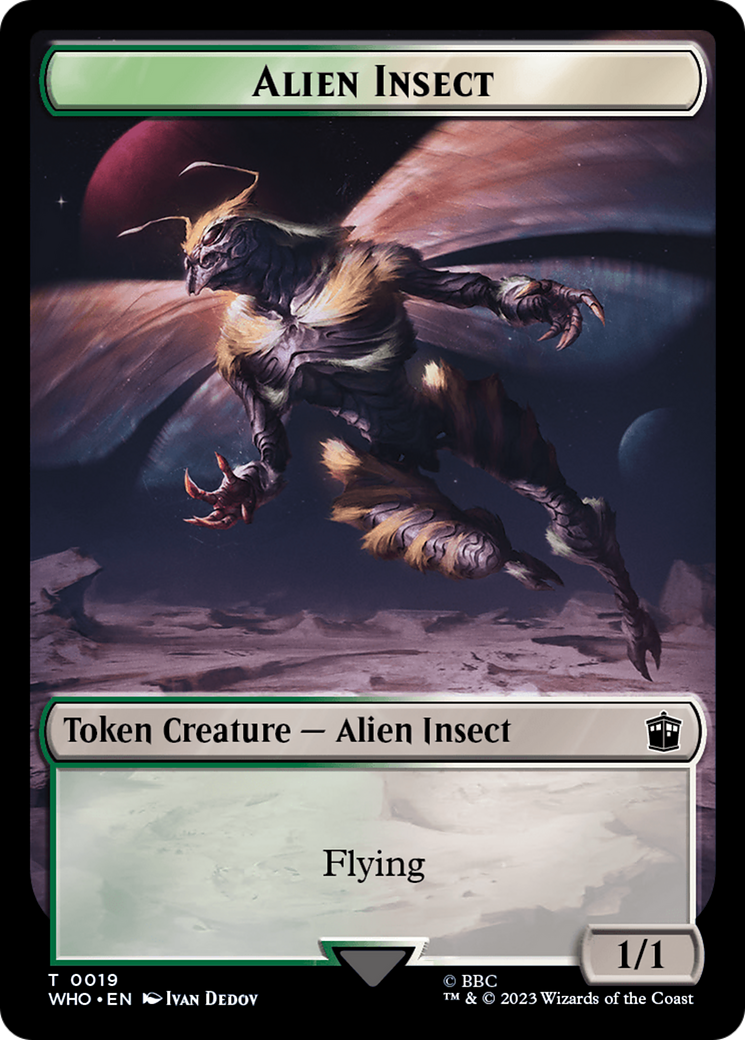 Mutant // Alien Insect Double-Sided Token [Doctor Who Tokens] | Good Games Cannington