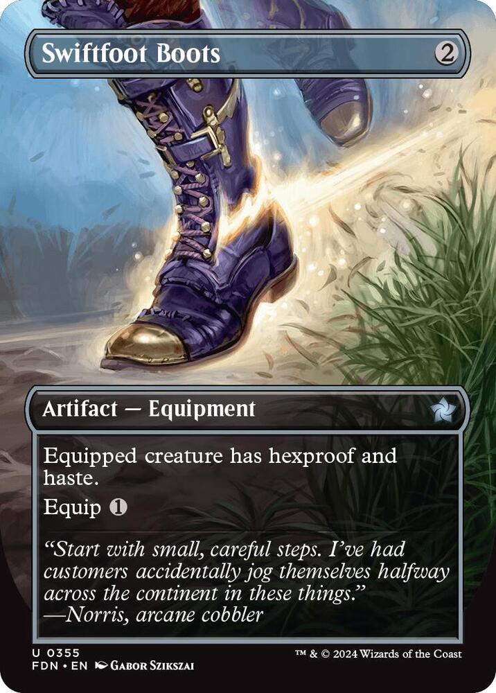 Swiftfoot Boots 355/291 (Foundations)  - Borderless Foil | Good Games Cannington