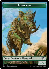 Mercenary // Elemental Double-Sided Token [Outlaws of Thunder Junction Tokens] | Good Games Cannington