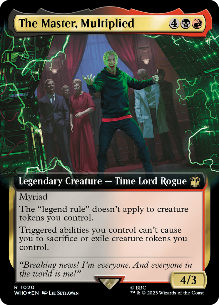 The Master, Multiplied (Extended Art) (Surge Foil) [Doctor Who] | Good Games Cannington