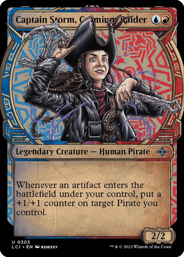 Captain Storm, Cosmium Raider 303/291 (The Lost Caverns of Ixalan)  - Showcase Foil | Good Games Cannington
