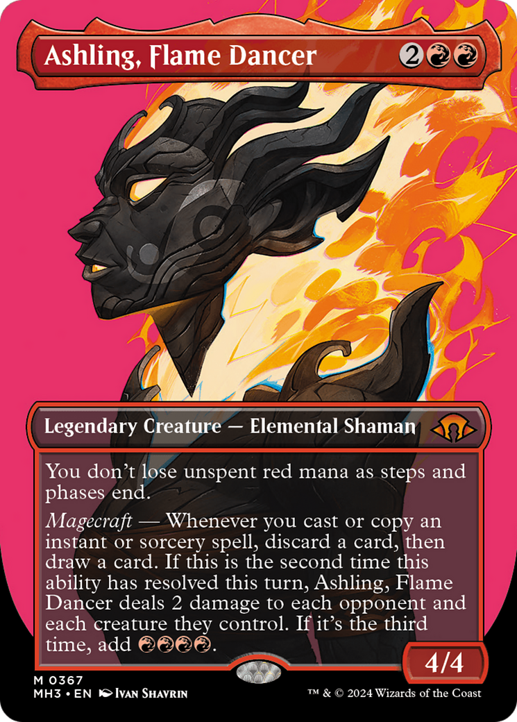 Ashling, Flame Dancer (Borderless) [Modern Horizons 3] | Good Games Cannington