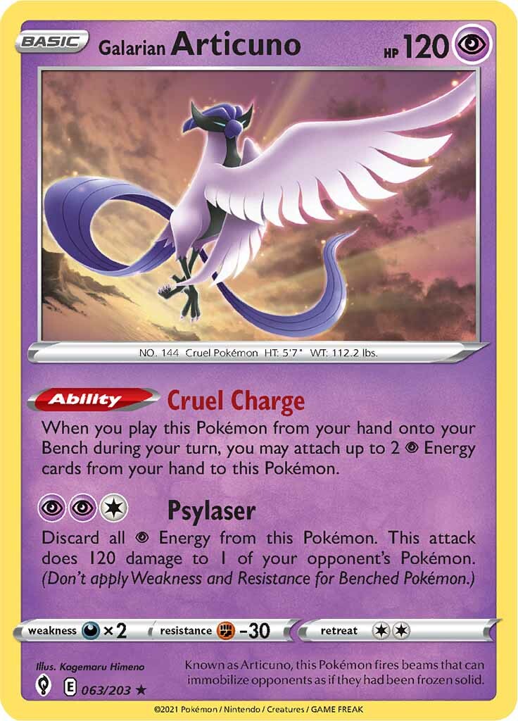 Galarian Articuno (063/203) [Sword & Shield: Evolving Skies] | Good Games Cannington