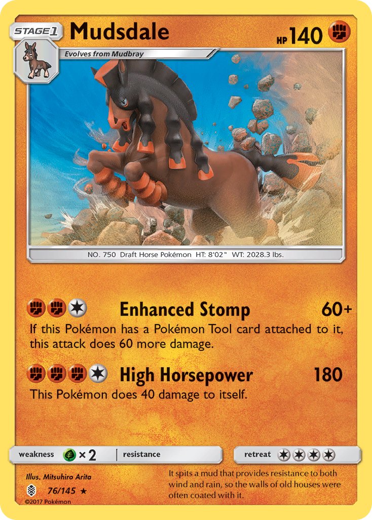 Mudsdale (76/145) (Prerelease Kit Exclusive) (Theme Deck Exclusive) [Sun & Moon: Guardians Rising] | Good Games Cannington