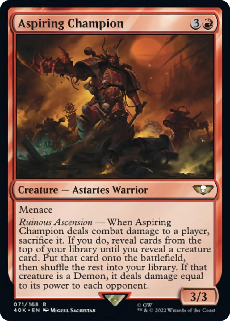 Aspiring Champion (Surge Foil) [Warhammer 40,000] | Good Games Cannington