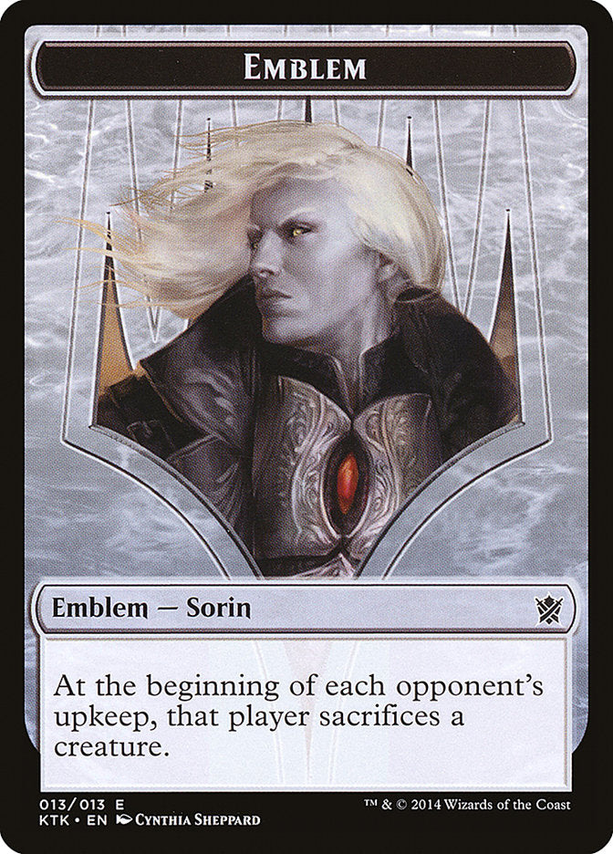 Sorin, Solemn Visitor Emblem [Khans of Tarkir Tokens] | Good Games Cannington