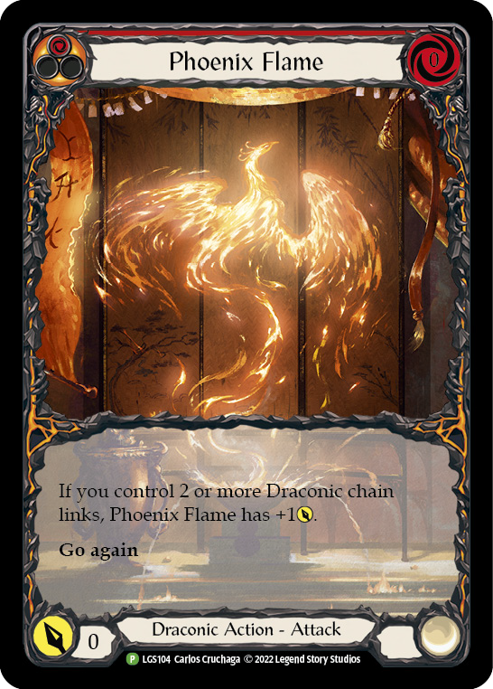 Phoenix Flame [LGS104] (Promo)  Rainbow Foil | Good Games Cannington