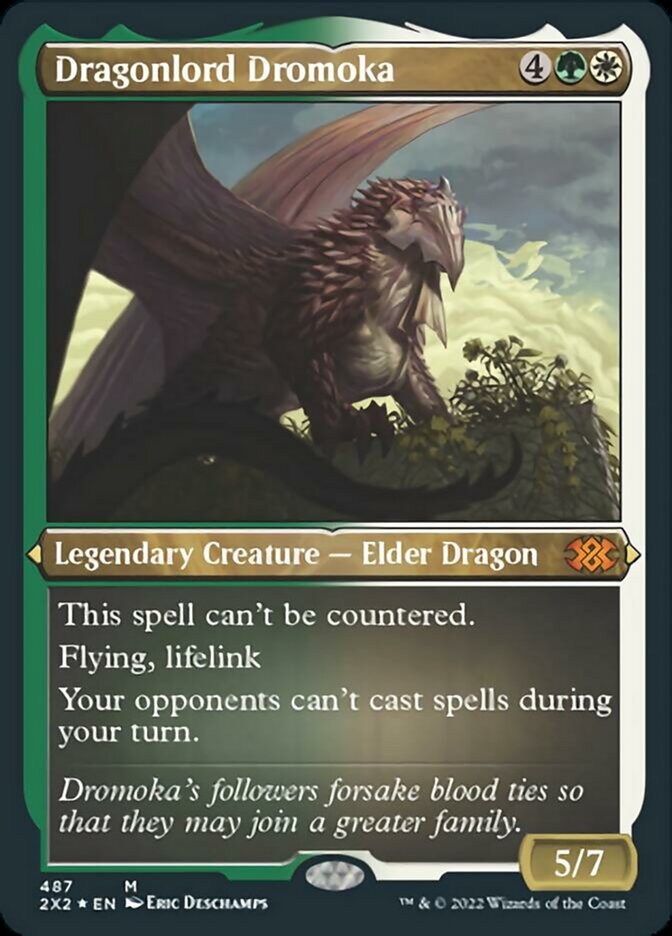 Dragonlord Dromoka (Foil Etched) [Double Masters 2022] | Good Games Cannington