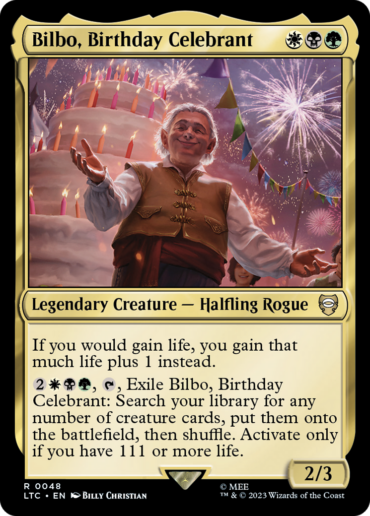 Bilbo, Birthday Celebrant [The Lord of the Rings: Tales of Middle-Earth Commander] | Good Games Cannington