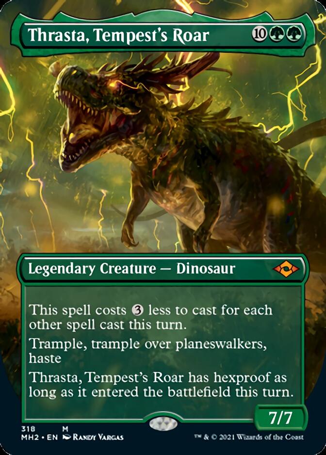 Thrasta, Tempest's Roar (Borderless Alternate Art) [Modern Horizons 2] | Good Games Cannington