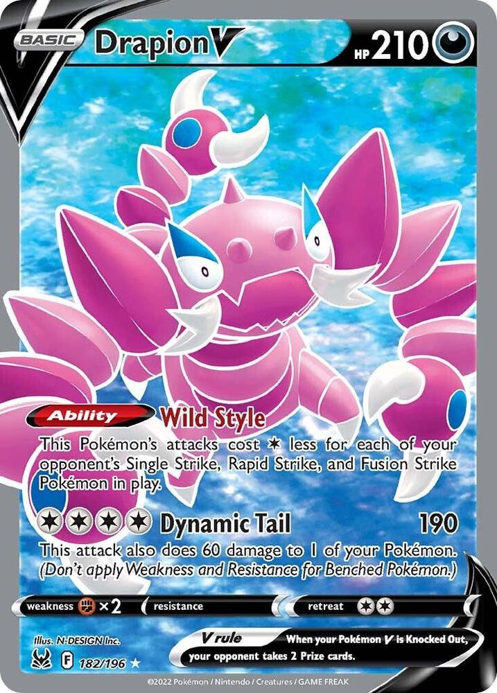 Drapion V 182/196 (SWSH11: Lost Origin)  - Holofoil | Good Games Cannington