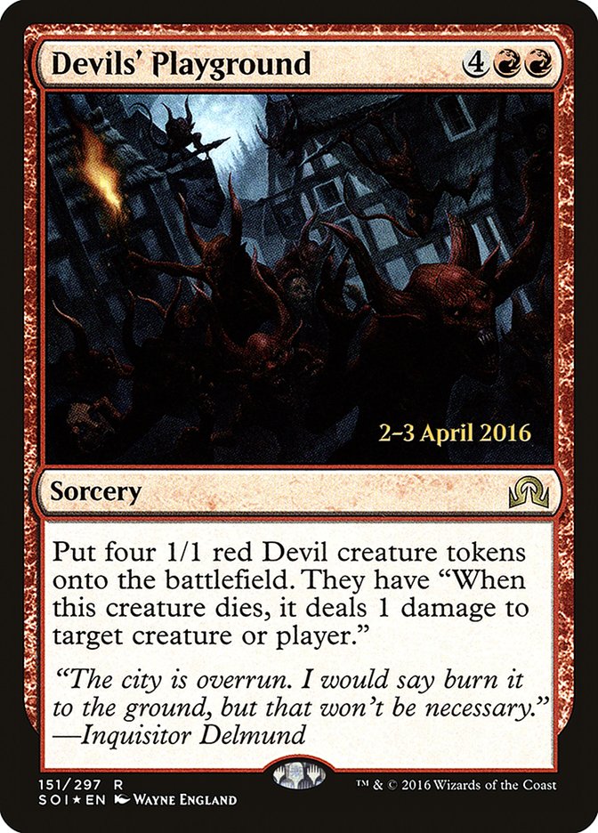 Devils' Playground [Shadows over Innistrad Prerelease Promos] | Good Games Cannington