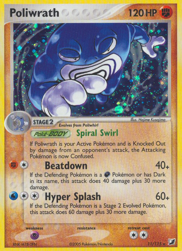 Poliwrath (11/115) [EX: Unseen Forces] | Good Games Cannington