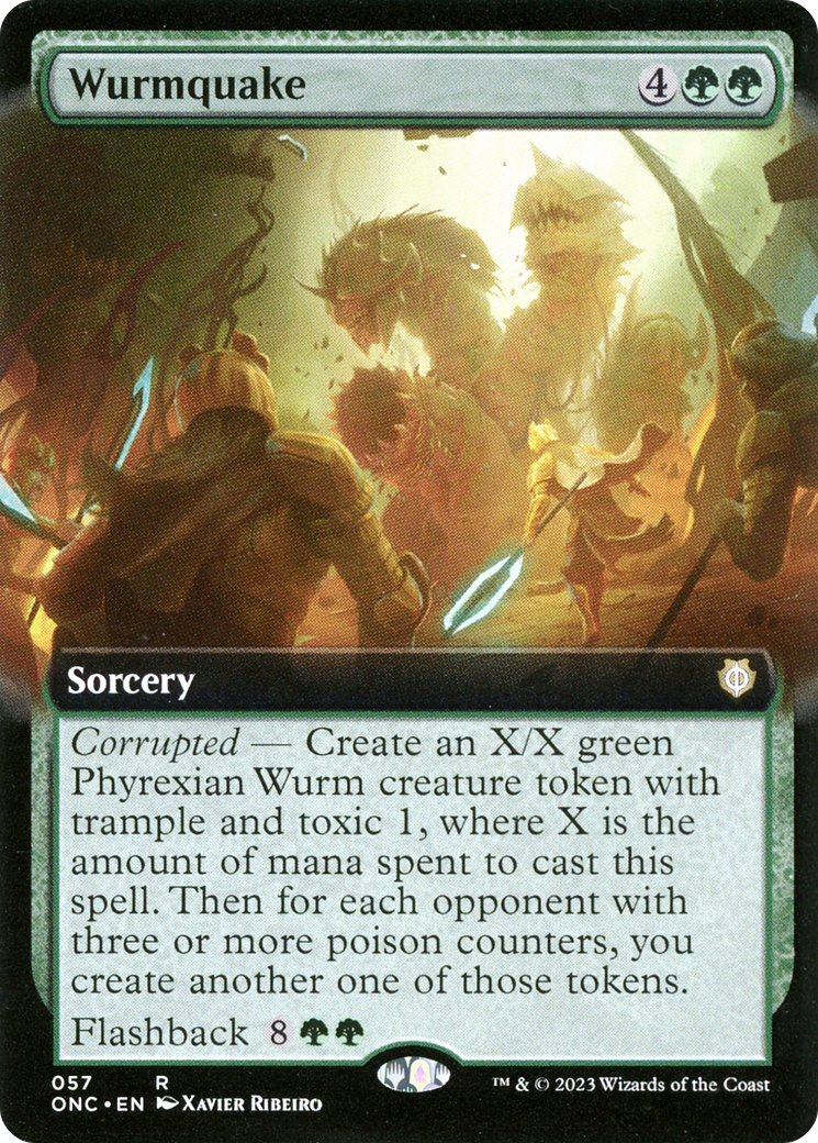 Wurmquake (Extended Art) [Phyrexia: All Will Be One Commander] | Good Games Cannington