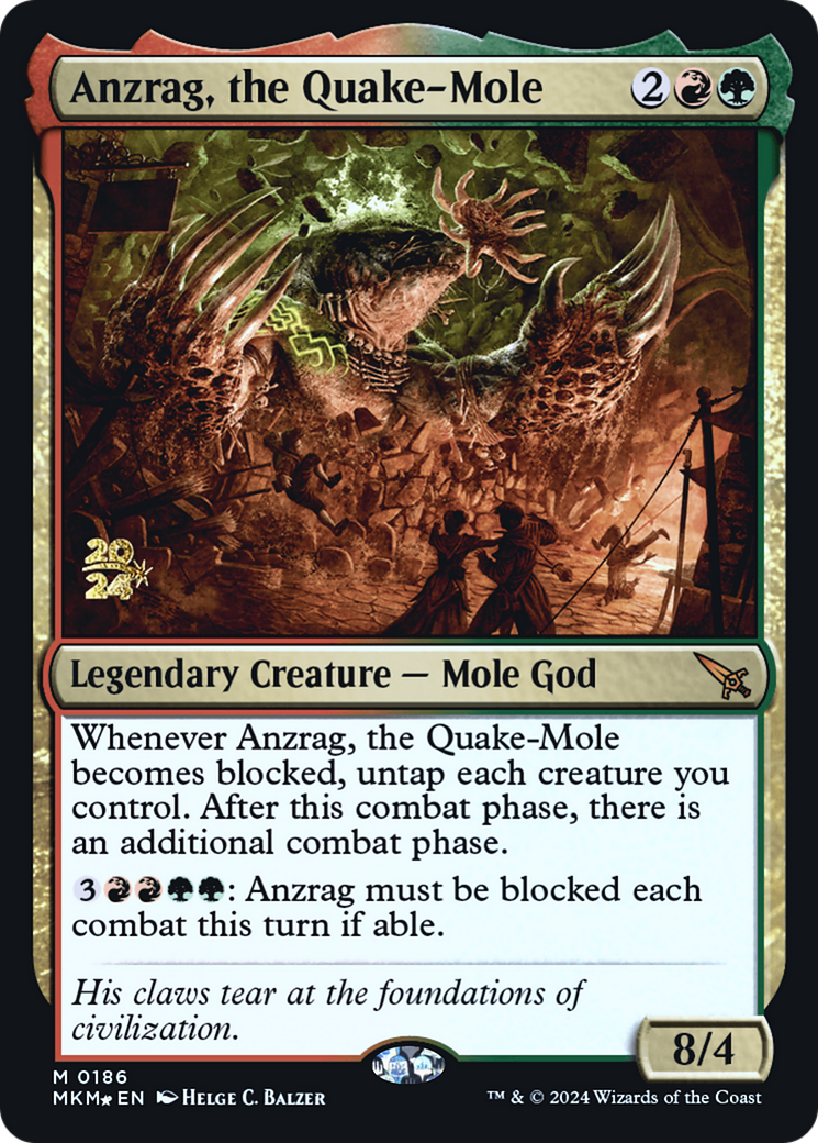 Anzrag, the Quake-Mole [Murders at Karlov Manor Prerelease Promos] | Good Games Cannington