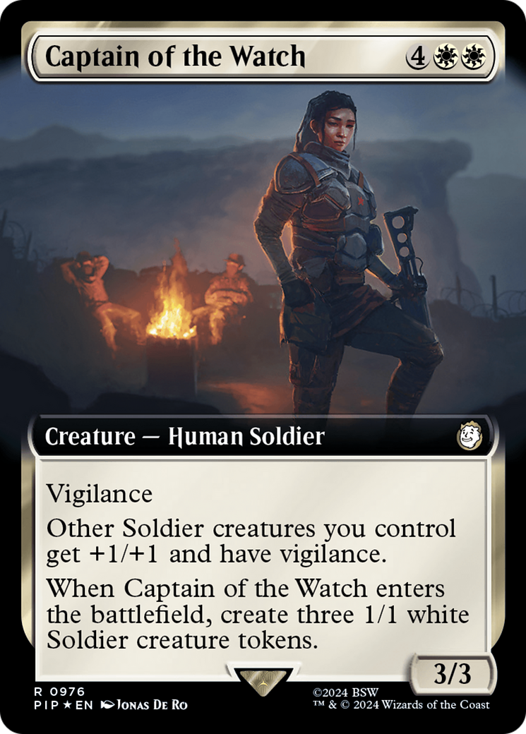 Captain of the Watch (Extended Art) (Surge Foil) [Fallout] | Good Games Cannington