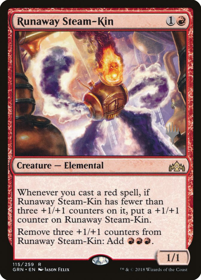 Runaway Steam-Kin (Promo Pack) [Guilds of Ravnica Promos] | Good Games Cannington