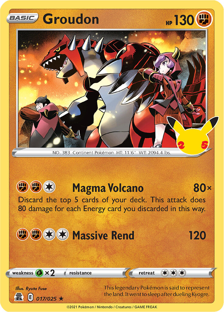 Groudon (017/025) [Celebrations: 25th Anniversary] | Good Games Cannington