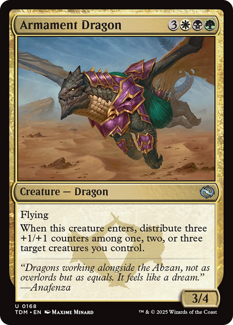 Armament Dragon [Tarkir: Dragonstorm] | Good Games Cannington