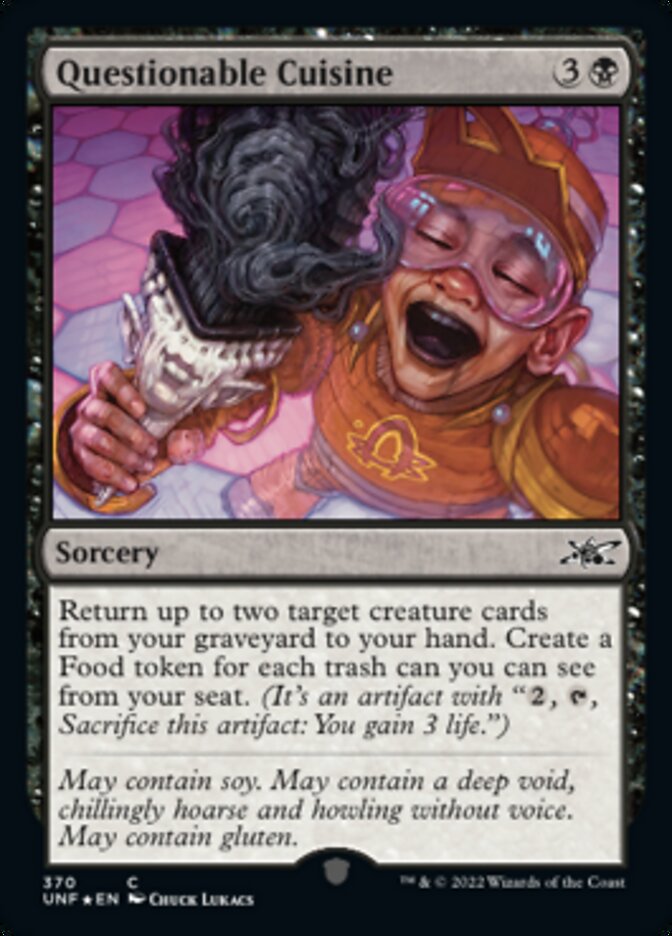 Questionable Cuisine (Galaxy Foil) [Unfinity] | Good Games Cannington